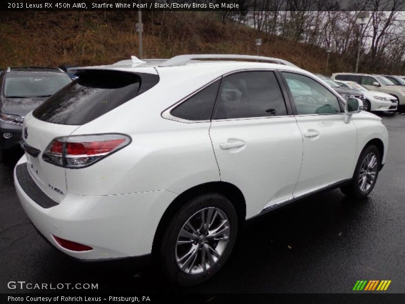 Starfire White Pearl / Black/Ebony Birds Eye Maple 2013 Lexus RX 450h AWD