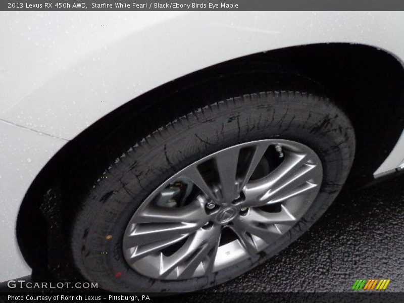 Starfire White Pearl / Black/Ebony Birds Eye Maple 2013 Lexus RX 450h AWD