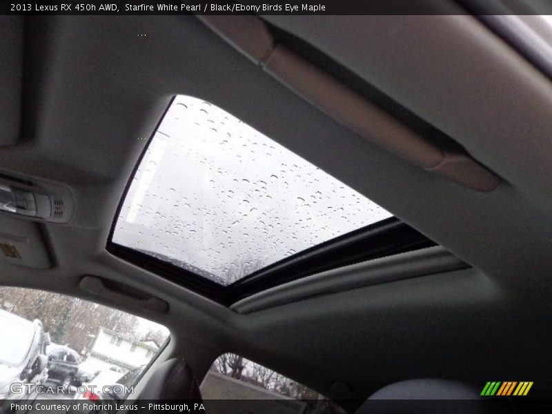 Starfire White Pearl / Black/Ebony Birds Eye Maple 2013 Lexus RX 450h AWD