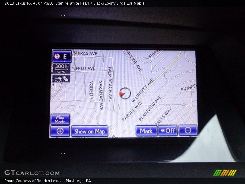 Starfire White Pearl / Black/Ebony Birds Eye Maple 2013 Lexus RX 450h AWD