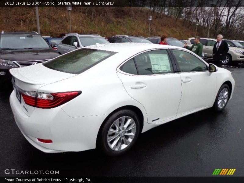 Starfire White Pearl / Light Gray 2013 Lexus ES 300h Hybrid