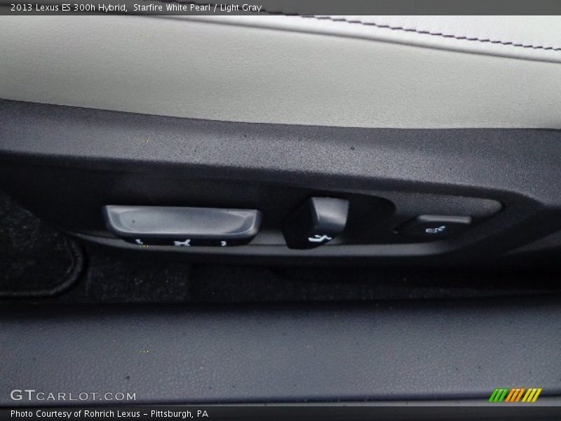 Starfire White Pearl / Light Gray 2013 Lexus ES 300h Hybrid