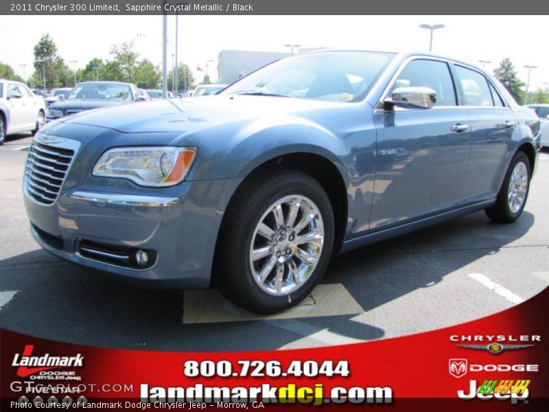 Sapphire Crystal Metallic / Black 2011 Chrysler 300 Limited