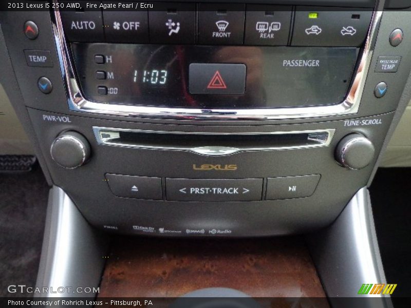 Controls of 2013 IS 250 AWD