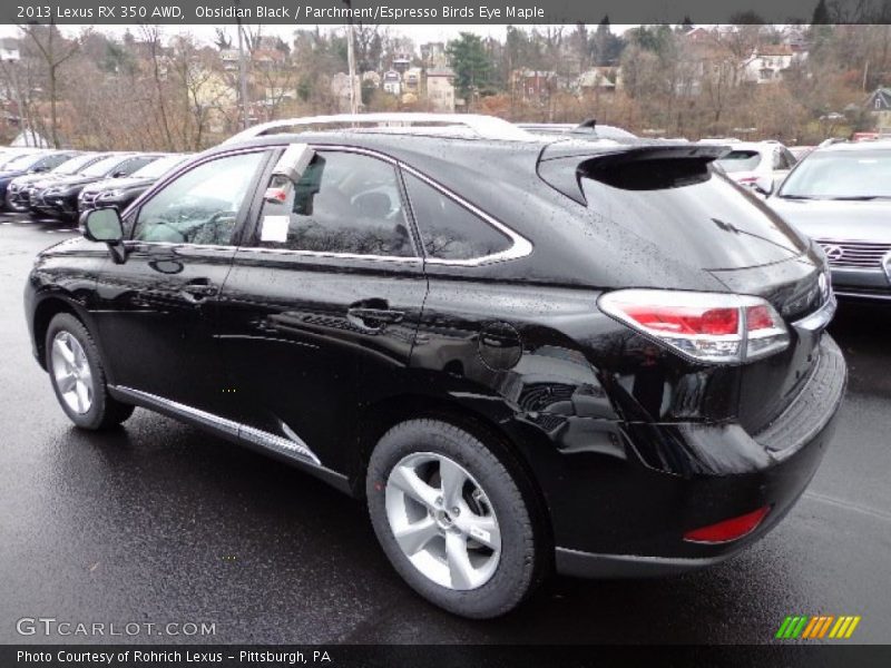 Obsidian Black / Parchment/Espresso Birds Eye Maple 2013 Lexus RX 350 AWD