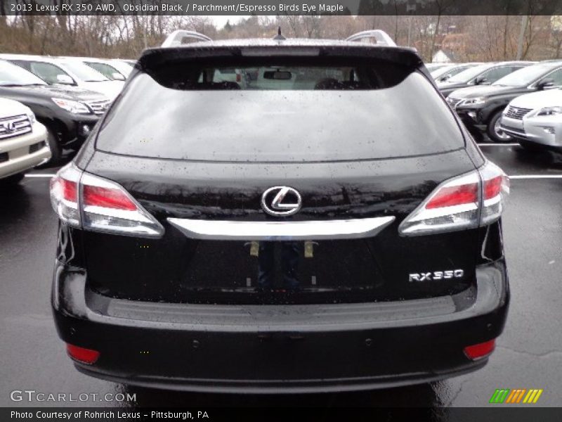 Obsidian Black / Parchment/Espresso Birds Eye Maple 2013 Lexus RX 350 AWD