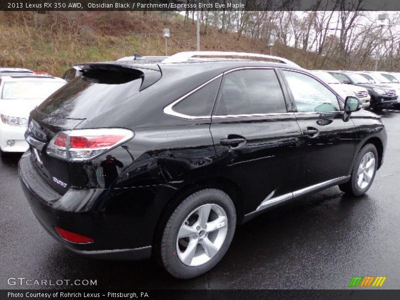 Obsidian Black / Parchment/Espresso Birds Eye Maple 2013 Lexus RX 350 AWD