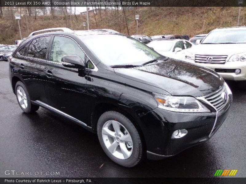 Obsidian Black / Parchment/Espresso Birds Eye Maple 2013 Lexus RX 350 AWD