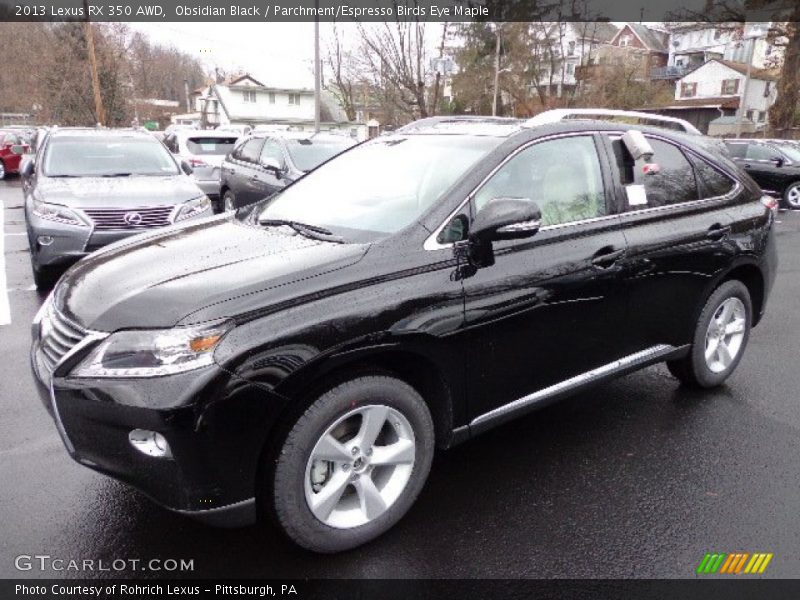 Obsidian Black / Parchment/Espresso Birds Eye Maple 2013 Lexus RX 350 AWD