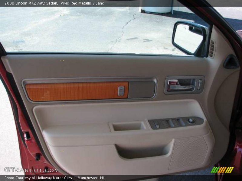 Vivid Red Metallic / Sand 2008 Lincoln MKZ AWD Sedan