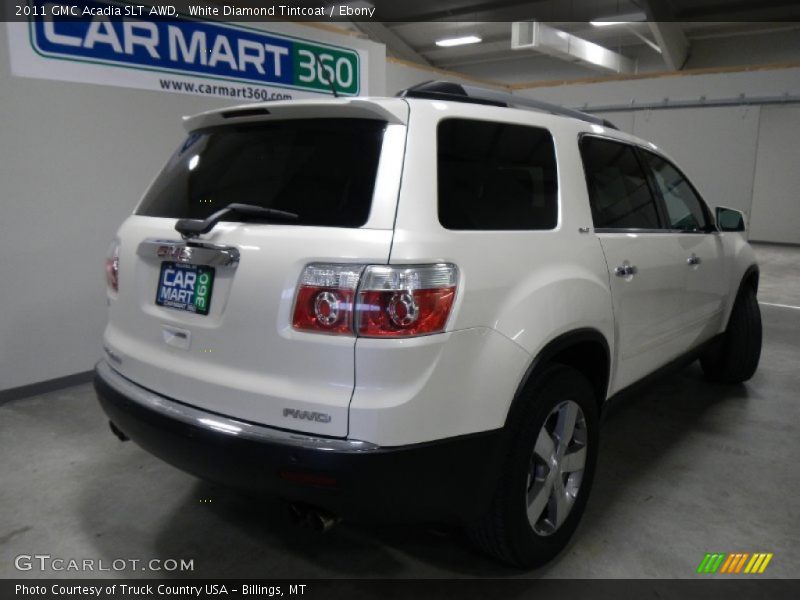 White Diamond Tintcoat / Ebony 2011 GMC Acadia SLT AWD