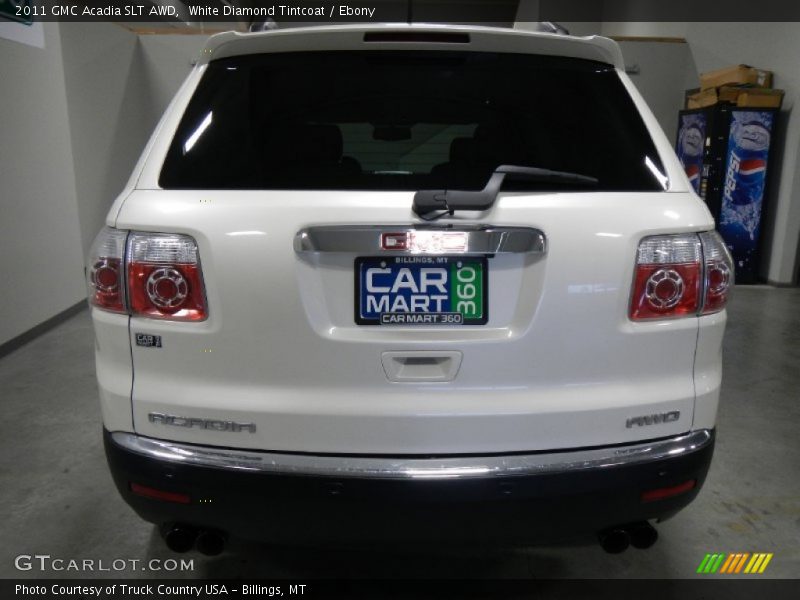 White Diamond Tintcoat / Ebony 2011 GMC Acadia SLT AWD