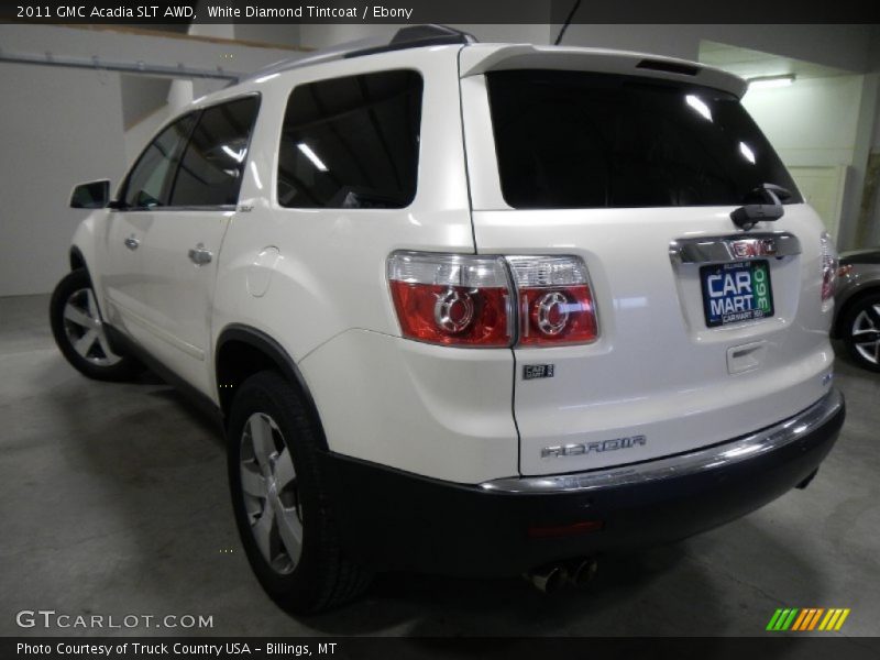 White Diamond Tintcoat / Ebony 2011 GMC Acadia SLT AWD