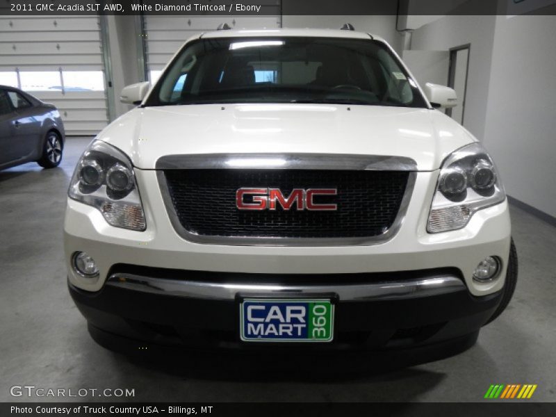 White Diamond Tintcoat / Ebony 2011 GMC Acadia SLT AWD