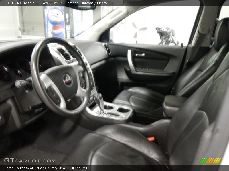 White Diamond Tintcoat / Ebony 2011 GMC Acadia SLT AWD