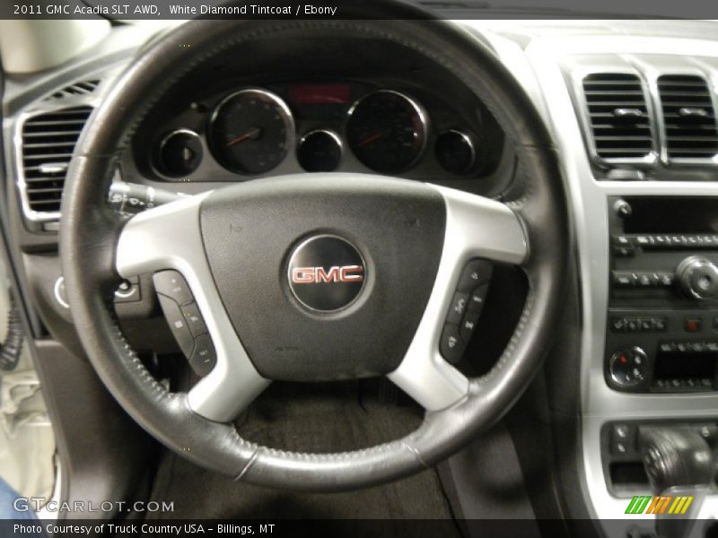 White Diamond Tintcoat / Ebony 2011 GMC Acadia SLT AWD