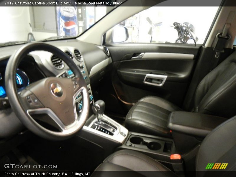 Mocha Steel Metallic / Black 2012 Chevrolet Captiva Sport LTZ AWD