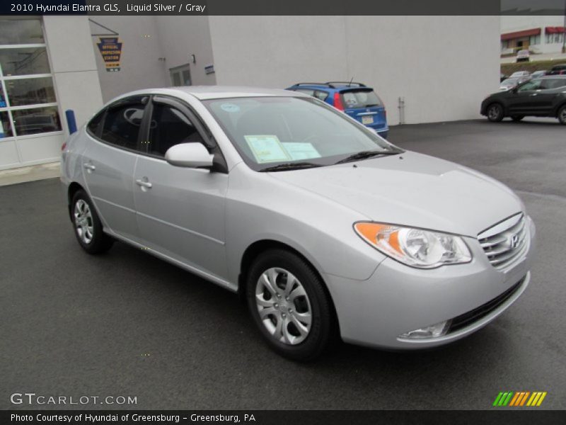 Liquid Silver / Gray 2010 Hyundai Elantra GLS