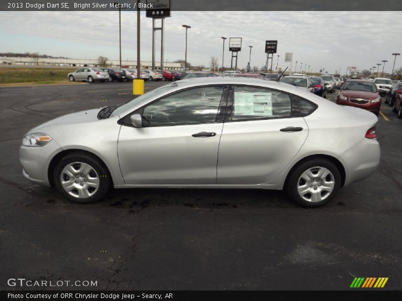 Bright Silver Metallic / Black 2013 Dodge Dart SE