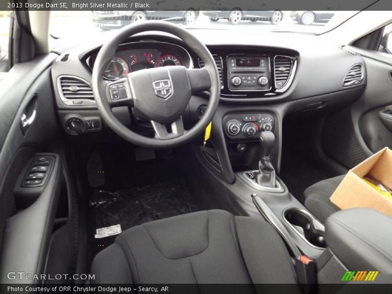 Bright Silver Metallic / Black 2013 Dodge Dart SE