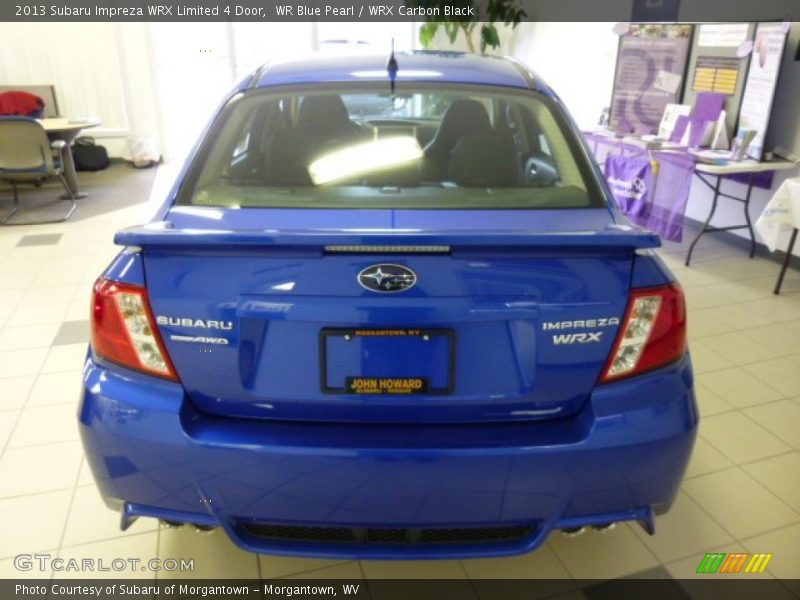 WR Blue Pearl / WRX Carbon Black 2013 Subaru Impreza WRX Limited 4 Door