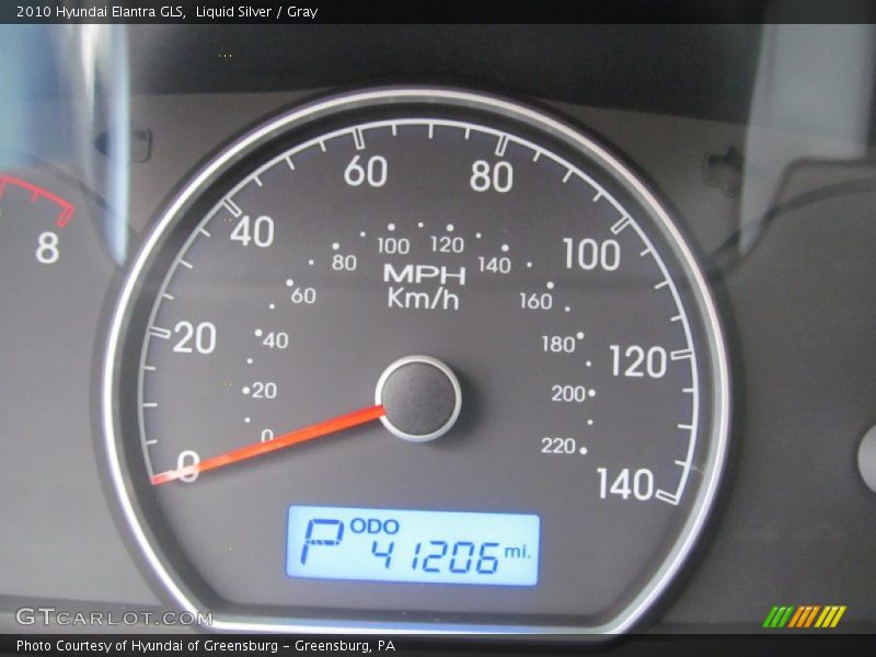Liquid Silver / Gray 2010 Hyundai Elantra GLS