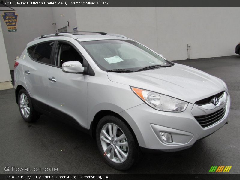 Diamond Silver / Black 2013 Hyundai Tucson Limited AWD