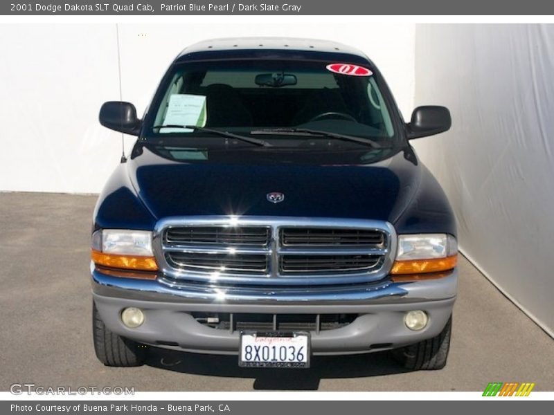 Patriot Blue Pearl / Dark Slate Gray 2001 Dodge Dakota SLT Quad Cab