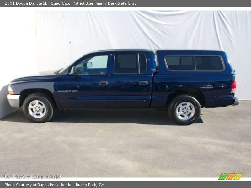 Patriot Blue Pearl / Dark Slate Gray 2001 Dodge Dakota SLT Quad Cab
