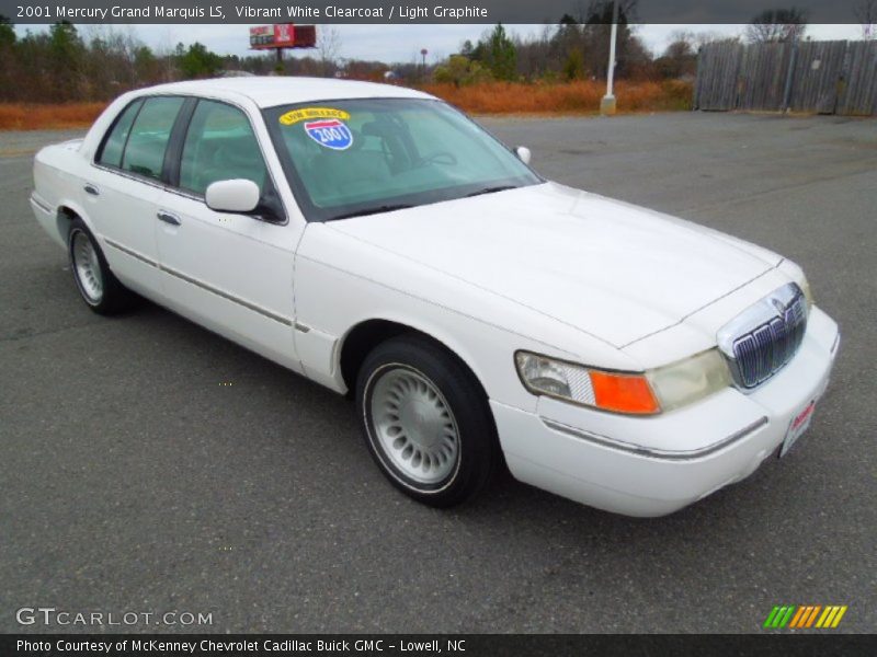 Vibrant White Clearcoat / Light Graphite 2001 Mercury Grand Marquis LS