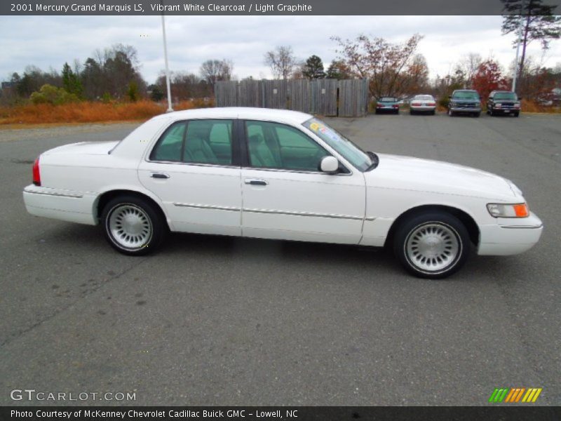 Vibrant White Clearcoat / Light Graphite 2001 Mercury Grand Marquis LS