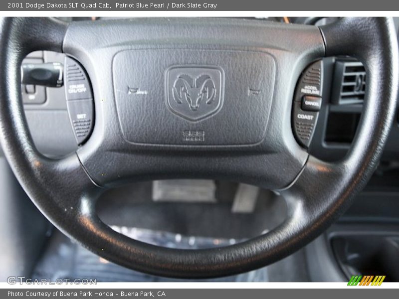 Patriot Blue Pearl / Dark Slate Gray 2001 Dodge Dakota SLT Quad Cab