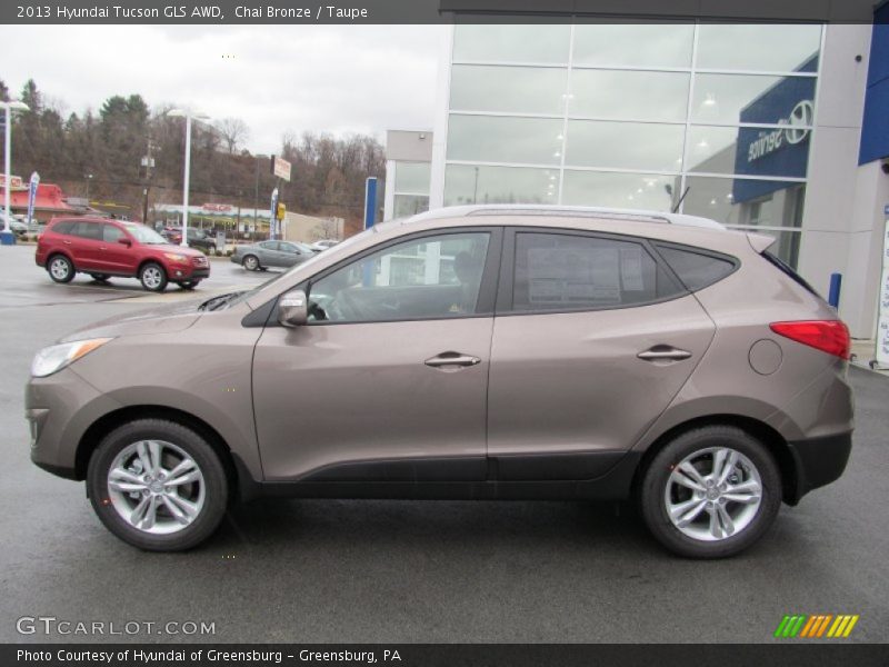 Chai Bronze / Taupe 2013 Hyundai Tucson GLS AWD