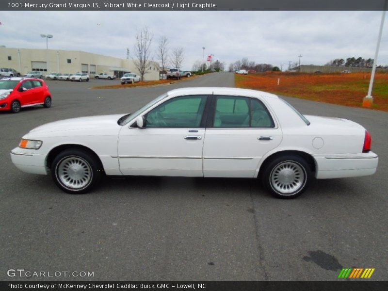 Vibrant White Clearcoat / Light Graphite 2001 Mercury Grand Marquis LS