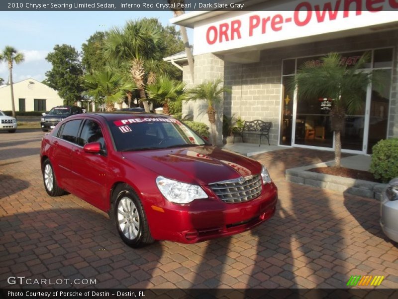 Inferno Red Crystal Pearl / Dark Slate Gray 2010 Chrysler Sebring Limited Sedan