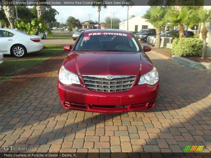 Inferno Red Crystal Pearl / Dark Slate Gray 2010 Chrysler Sebring Limited Sedan