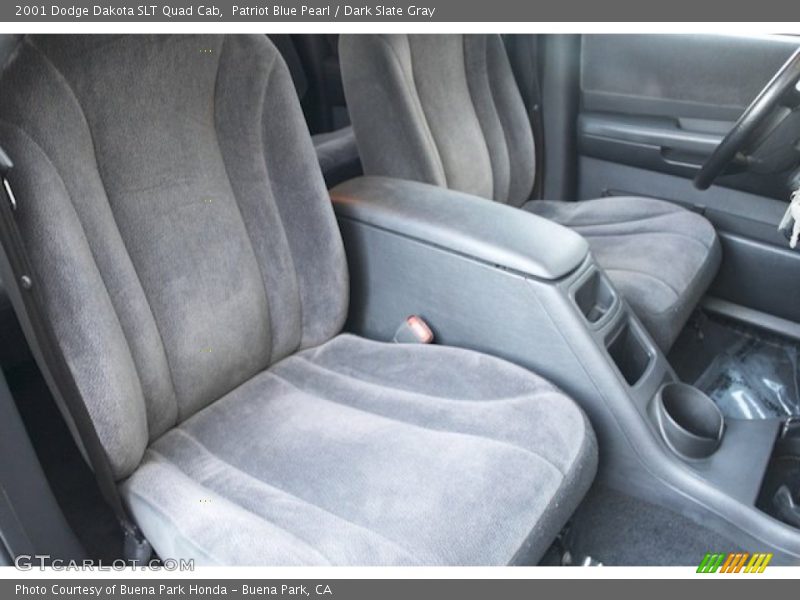 Patriot Blue Pearl / Dark Slate Gray 2001 Dodge Dakota SLT Quad Cab