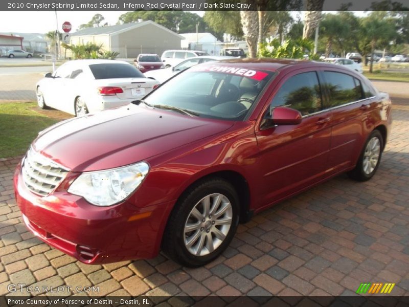 Inferno Red Crystal Pearl / Dark Slate Gray 2010 Chrysler Sebring Limited Sedan