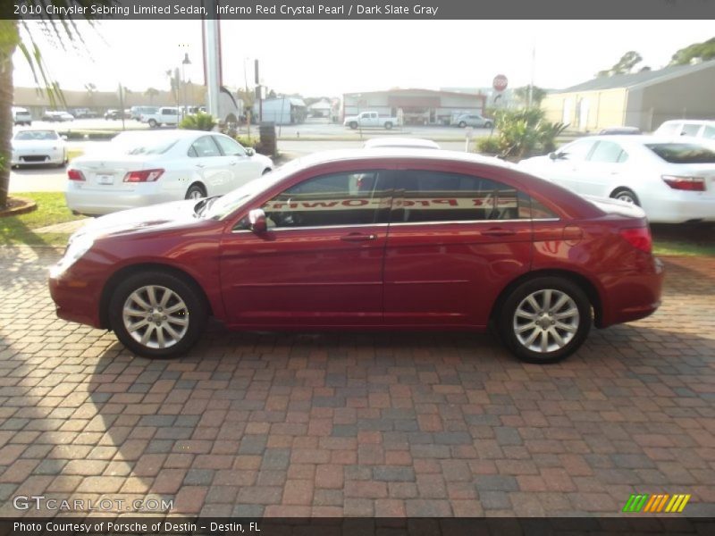 Inferno Red Crystal Pearl / Dark Slate Gray 2010 Chrysler Sebring Limited Sedan