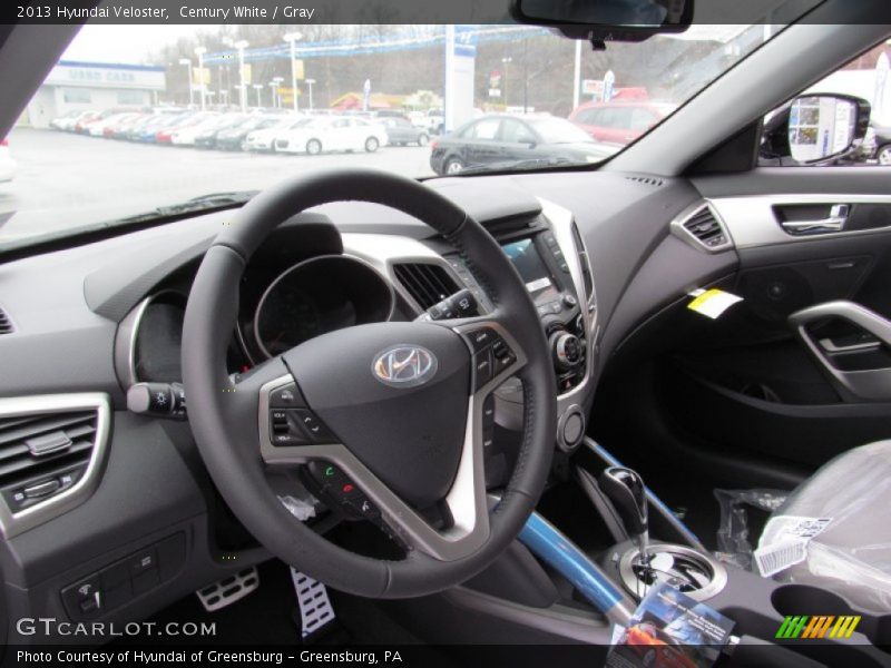 Century White / Gray 2013 Hyundai Veloster
