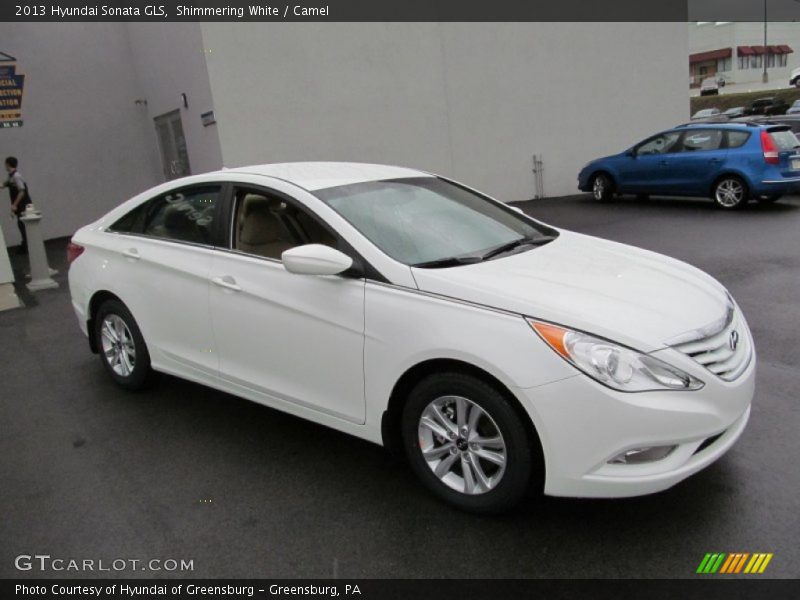 Shimmering White / Camel 2013 Hyundai Sonata GLS