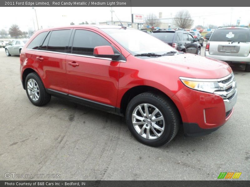 Red Candy Metallic / Medium Light Stone 2011 Ford Edge Limited