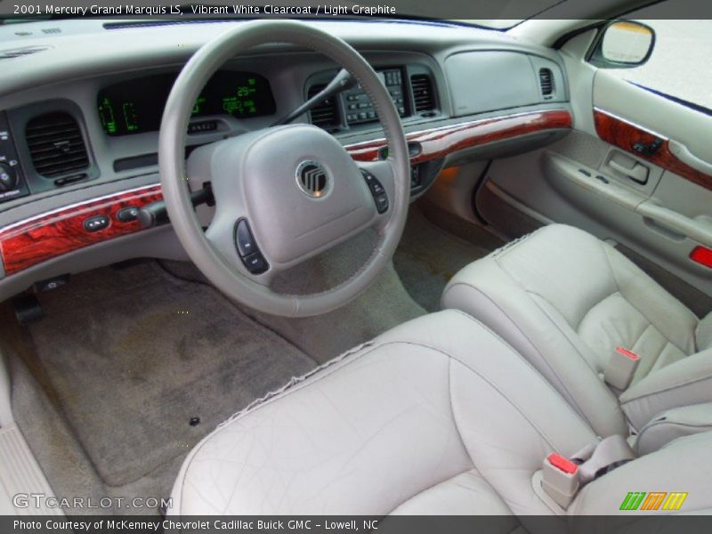Vibrant White Clearcoat / Light Graphite 2001 Mercury Grand Marquis LS