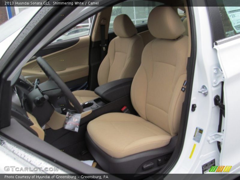 Shimmering White / Camel 2013 Hyundai Sonata GLS