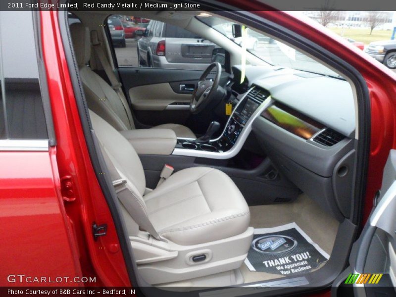 Red Candy Metallic / Medium Light Stone 2011 Ford Edge Limited