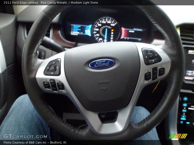 Red Candy Metallic / Medium Light Stone 2011 Ford Edge Limited