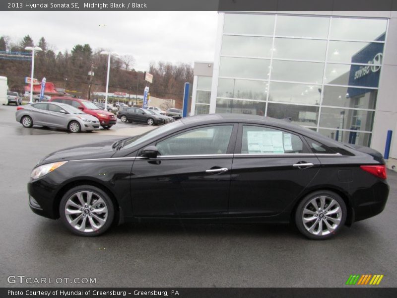 Midnight Black / Black 2013 Hyundai Sonata SE