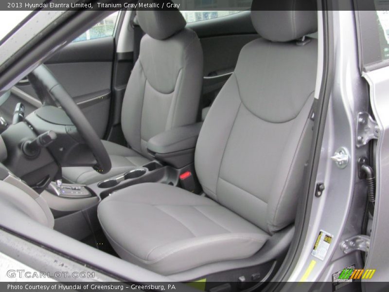 Titanium Gray Metallic / Gray 2013 Hyundai Elantra Limited