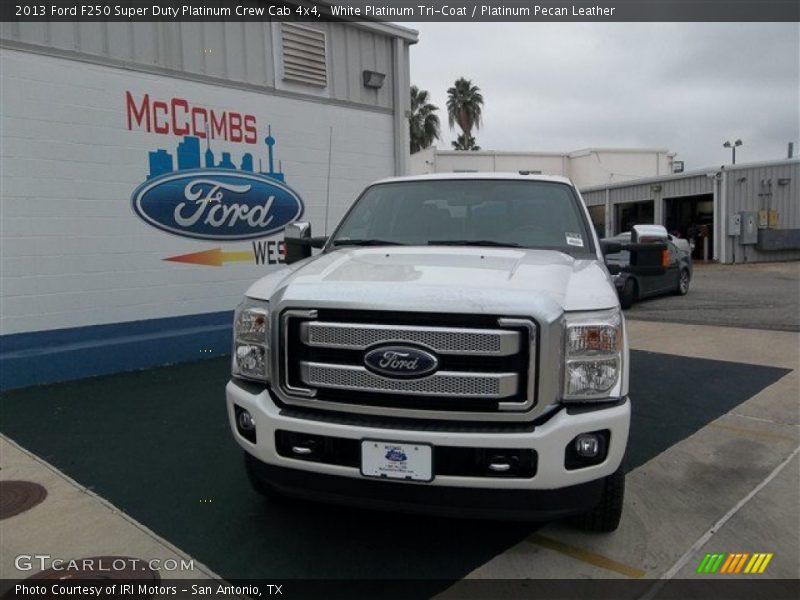 White Platinum Tri-Coat / Platinum Pecan Leather 2013 Ford F250 Super Duty Platinum Crew Cab 4x4