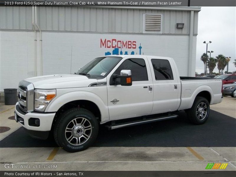 White Platinum Tri-Coat / Platinum Pecan Leather 2013 Ford F250 Super Duty Platinum Crew Cab 4x4